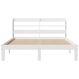 Berkfield Home Bed Frame with Headboard without Mattress White 135x190 cm Double - thumbnail 4