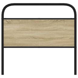 Berkfield Home Headboard Sonoma Oak 90 cm Steel & Engineered Wood in Light Tan