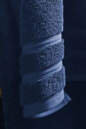 CHRISTY 'Antalya' 100% Turkish Cotton 4 Piece Luxury Bath Sheet Set in Dark Blue - thumbnail 3