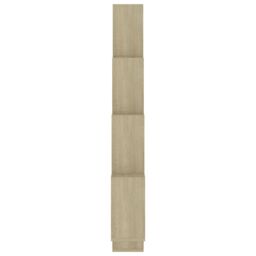 Berkfield Home Wall Cube Shelf Sonoma Oak 90x15x119 cm Engineered Wood in Brown - Size: 90 x 15 x 119 cm - thumbnail 5