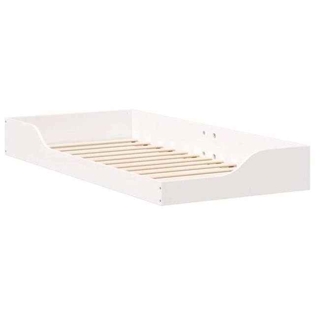 Berkfield Home Floor Bed Frame with Drawer White 80 x 200 cm Solid pine wood - image 1