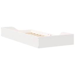 Berkfield Home Floor Bed Frame with Drawer White 80 x 200 cm Solid pine wood - thumbnail 7