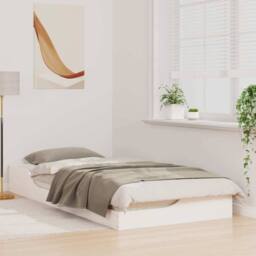 Berkfield Home Floor Bed Frame with Drawer White 80 x 200 cm Solid pine wood - thumbnail 4