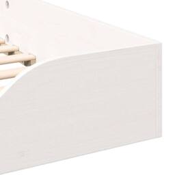 Berkfield Home Floor Bed Frame with Drawer White 80 x 200 cm Solid pine wood - thumbnail 8