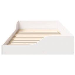 Berkfield Home Floor Bed Frame with Drawer White 80 x 200 cm Solid pine wood - thumbnail 5