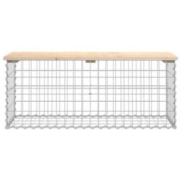 Berkfield Home Garden Bench Gabion Design 103x44x42 cm Solid Wood Pine in Tan - Size: 103 x 44 x 42 cm - thumbnail 3
