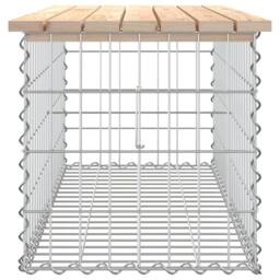Berkfield Home Garden Bench Gabion Design 103x44x42 cm Solid Wood Pine in Tan - Size: 103 x 44 x 42 cm - thumbnail 4