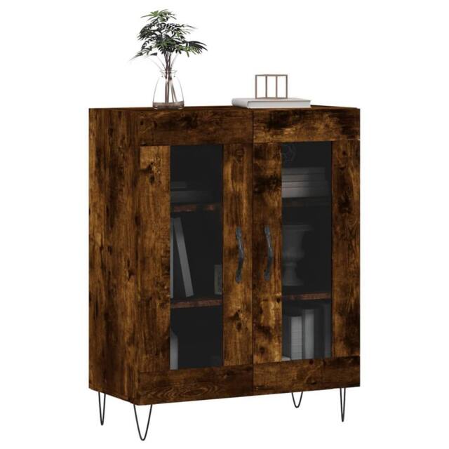 Berkfield Home Sideboard Smoked Oak 69.5x34x90 cm Engineered Wood in Brown - image 1