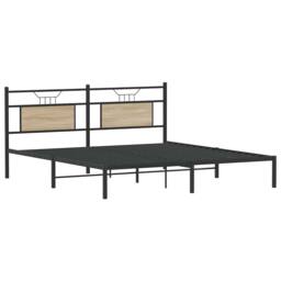 Berkfield Home Decorative Bed Frame without Mattress Sonoma Oak 183x213 cm Engin in Light Brown - thumbnail 5