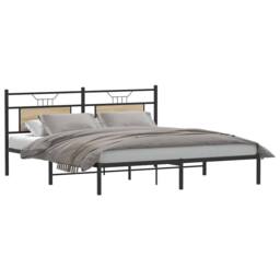 Berkfield Home Decorative Bed Frame without Mattress Sonoma Oak 183x213 cm Engin in Light Brown - thumbnail 1