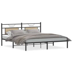 Berkfield Home Decorative Bed Frame without Mattress Sonoma Oak 183x213 cm Engin in Light Brown - thumbnail 3