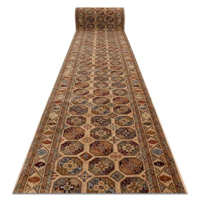RugsX Keshan Wool Runner in Beige - Size: 100 cm x 100 cm - image 1