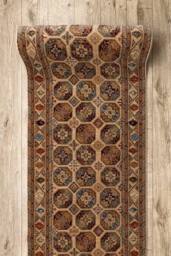 RugsX Keshan Wool Runner in Beige - Size: 100 cm x 100 cm - thumbnail 4