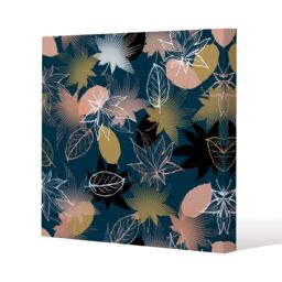 Benjamin Tate Design Maple Leaves Slim Style Canvas Print 30x30cm in Natural - Size: 30x30 cm - thumbnail 2