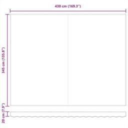 Berkfield Home Awning Replacement Fabric for 4.5x3.5 m Frame Green & White - thumbnail 8