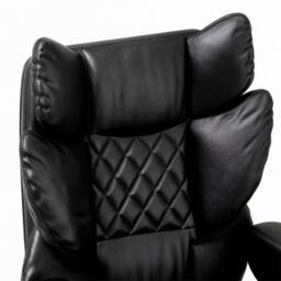 Levede Office Desk Chair Big & Tall for Heavy People with Footrest PU in Black - thumbnail 7