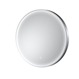 Balterley Round Inset Framed LED Mirror with Demister Pad, 600mm - Chrome in Silver