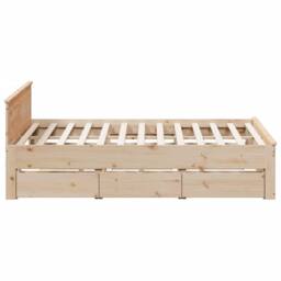 Berkfield Home Durable Bed Frame without Mattress with Headboard 200x200 cm Soli in Light Tan - thumbnail 5