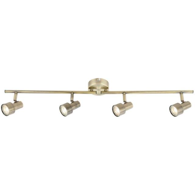 Netlighting Strahler Ceiling Spotlight Bar Bronze Colored 4x LED 3000K