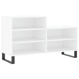 Berkfield Home Shoe Cabinet White 102x36x60 cm Engineered Wood - Size: 102 x 36 x 60 cm - thumbnail 2