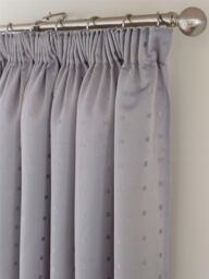 Luxury Living Adi Lined Pencil Pleat Curtains in Silver - Size: 229 cm width x 274 cm drop - thumbnail 5