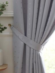 Luxury Living Adi Lined Pencil Pleat Curtains in Silver - Size: 229 cm width x 274 cm drop - thumbnail 3