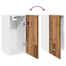 Berkfield Home Hanging Cabinet Lyon Old Wood 30x31x60 cm Engineered Wood in Brown - Size: 30 x 31 x 60 cm - thumbnail 8