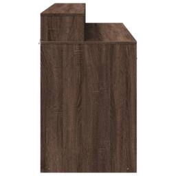 Berkfield Home Desk with LED Lights Brown Oak 120x55x91 cm Engineered Wood - Size: 120 x 55 x 91 cm - thumbnail 7