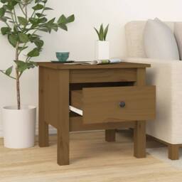 Berkfield Home Side Tables 2 pcs Honey Brown 40x40x39 cm Solid Wood Pine - Size: 40 x 40 x 39 cm - thumbnail 5