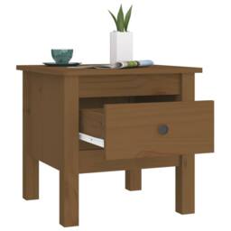 Berkfield Home Side Tables 2 pcs Honey Brown 40x40x39 cm Solid Wood Pine - Size: 40 x 40 x 39 cm - thumbnail 7