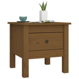 Berkfield Home Side Tables 2 pcs Honey Brown 40x40x39 cm Solid Wood Pine - Size: 40 x 40 x 39 cm - thumbnail 6