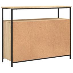 Berkfield Home Sideboard Sonoma Oak 100x35x80 cm Engineered Wood in Brown - Size: 100 x 35 x 80 cm - thumbnail 8