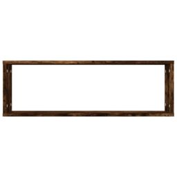 Berkfield Home Wall Cube Shelves 2 pcs Smoked Oak 80x15x26.5 cm Engineered Wood in Brown - thumbnail 6