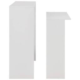 Berkfield Home Decorative Bar Table with 2 Table Tops White 130x40x120 cm - Size: 130 x 40 x 120 cm - thumbnail 6