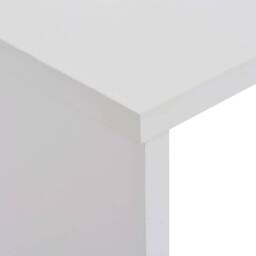 Berkfield Home Decorative Bar Table with 2 Table Tops White 130x40x120 cm - Size: 130 x 40 x 120 cm - thumbnail 9
