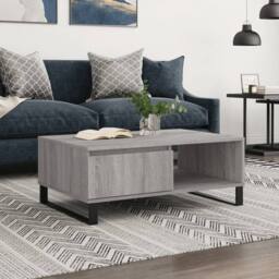 Berkfield Home Decorative Coffee Table Grey Sonoma 90x60x35 cm Engineered Wood - Size: 90 x 60 x 35 cm - thumbnail 2