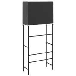 Berkfield Home 2-Tier Storage Rack over Laundry Machine Black 71x29.5x170.5 cm Iron - thumbnail 5