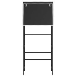Berkfield Home 2-Tier Storage Rack over Laundry Machine Black 71x29.5x170.5 cm Iron - thumbnail 3