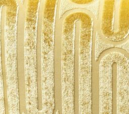 Luxury Living Luxury Obo Cut Velvet Cushion in Yellow - Size: 45 cm x 45 cm - thumbnail 2