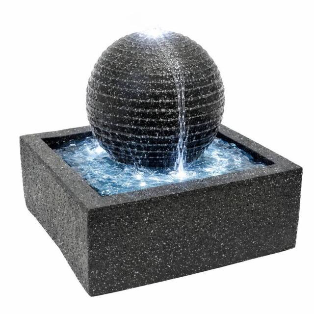 Gardenwize Solar Black Granite Finish Water Feature with Battery Back Up - image 1