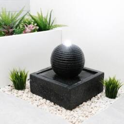 Gardenwize Solar Black Granite Finish Water Feature with Battery Back Up - thumbnail 3