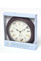 Homescapes Farm Animal Sounds Quartz Wall Clock in Brown - thumbnail 5