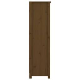 Berkfield Home Beautiful Book Cabinet Honey Brown 80x35x126 cm Solid Wood Pine - Size: 80 x 35 x 126 cm - thumbnail 6