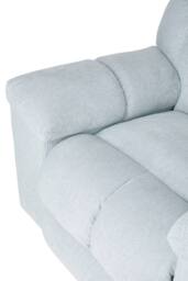 Living and Home 270° Swivel Rocker Recliner Chair with Power Recline & Charging Ports in Pale Blue - thumbnail 6