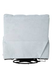 Living and Home 270° Swivel Rocker Recliner Chair with Power Recline & Charging Ports in Pale Blue - thumbnail 4