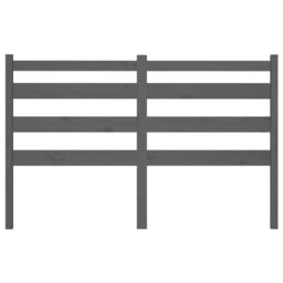 Berkfield Home Bed Headboard Grey 206x4x100 cm Solid Wood Pine - Size: 206 x 4 x 100 cm - thumbnail 4