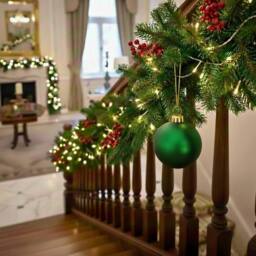 Shatchi 20cm Mat Christmas Bauble - Premium Bauble & Home Décor Ornament in Dark Green - Size: 20 cm - thumbnail 8