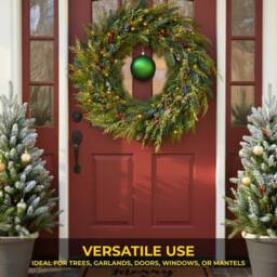 Shatchi 20cm Mat Christmas Bauble - Premium Bauble & Home Décor Ornament in Dark Green - Size: 20 cm - thumbnail 4