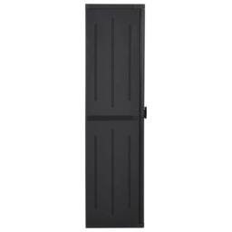 Berkfield Home Garden Storage Cabinet Black 65x45x172 cm PP Rattan - Size: 65 x 45 x 172 cm