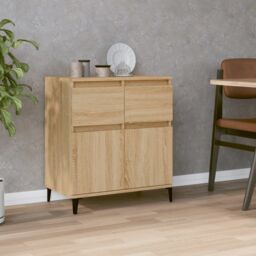 Berkfield Home Sideboard Sonoma Oak 60x35x70 cm Engineered Wood in Brown - Size: 60 x 35 x 70 cm - thumbnail 1